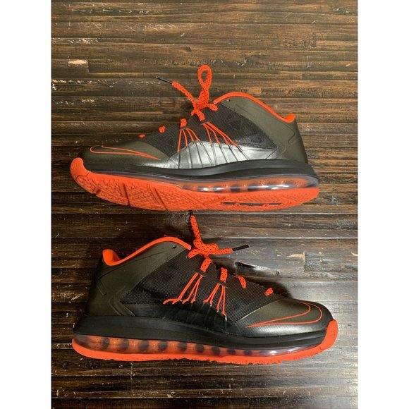 Nike Air Max Lebron X 10 Low Black Total Crimson 579765-001 Men's Size 8.5 Clean - Picture 3 of 10